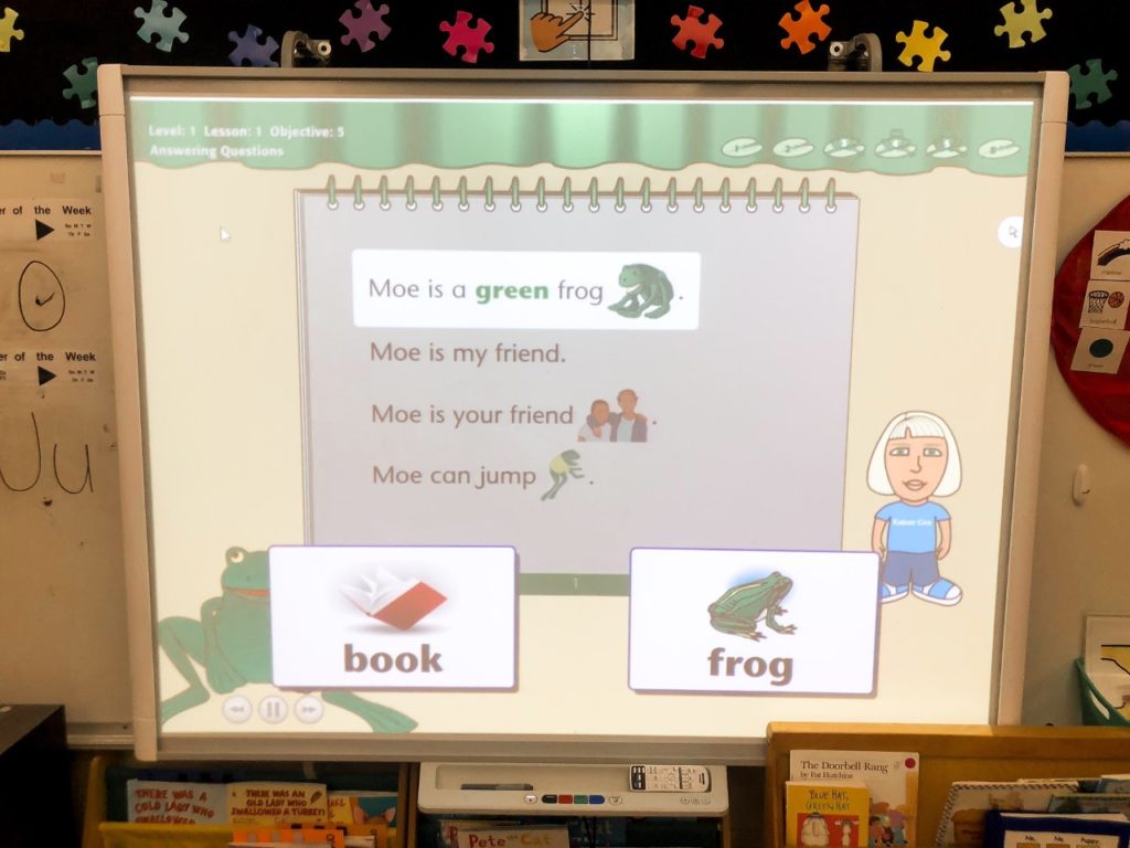 the software version of the ELSB program that I use in a whole group setting