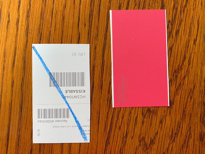 First image is of a diagonal line and the second is a whole section of a colored rectangle 