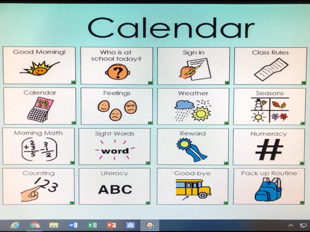 calendar time is the first activity we do in my classroom each day.