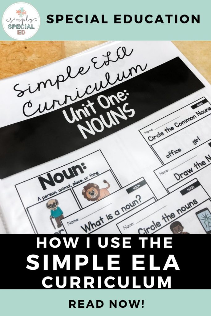 how I use the Simple ELA curriculum in my special education classroom