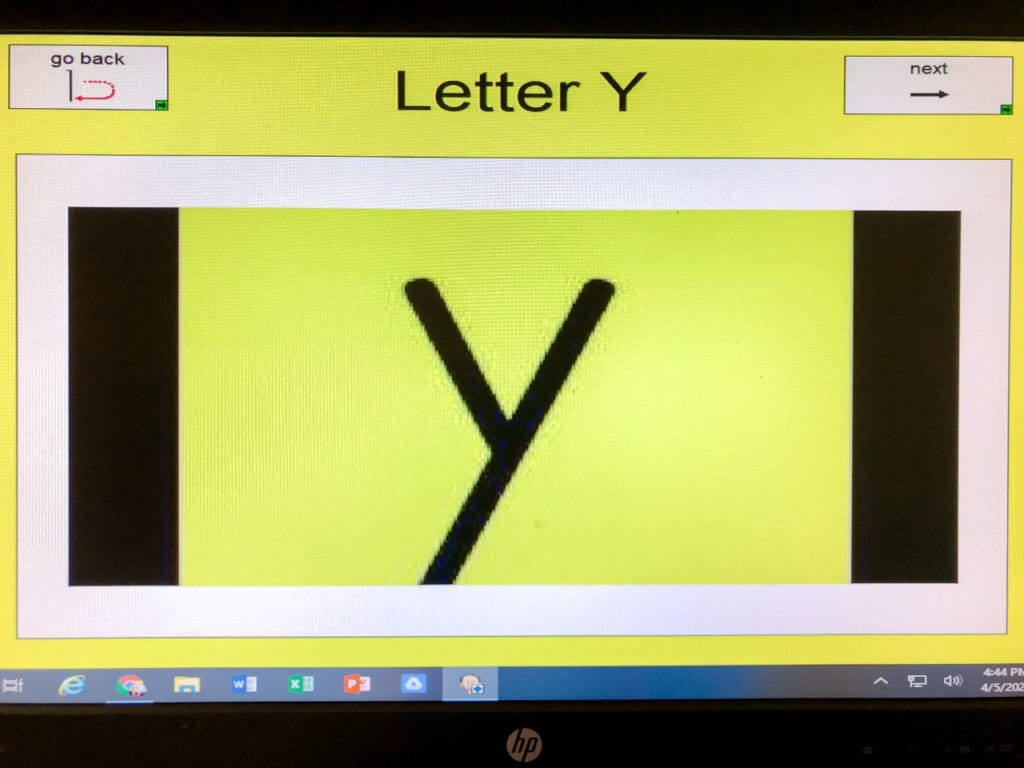 our last activity is letter of the week