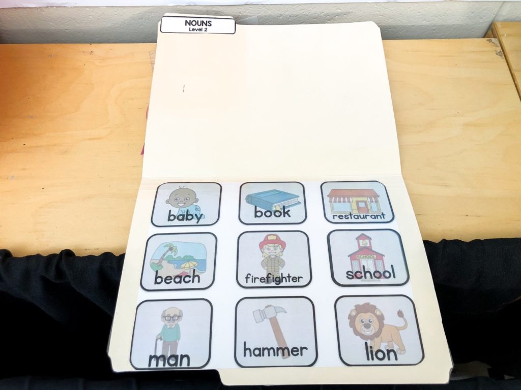 file folders included in the Simple ELA curriculum