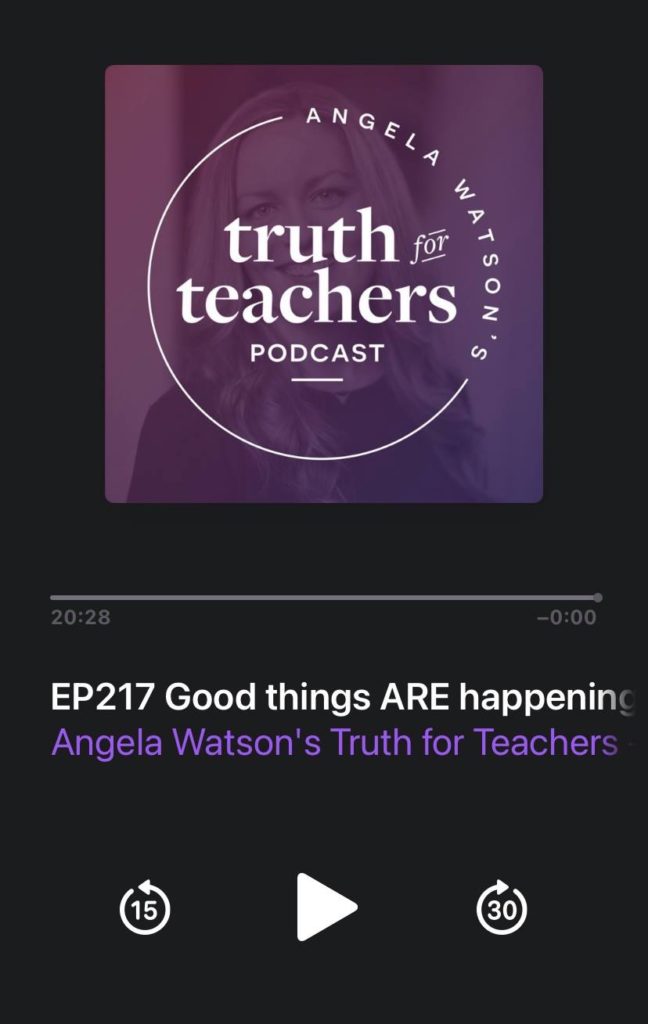 screenshot image of Truth for Teacher podcast playing episode 217 