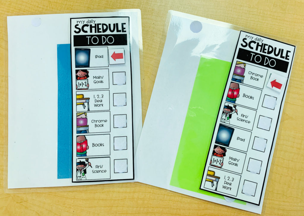 Here is a photo of my student schedules.