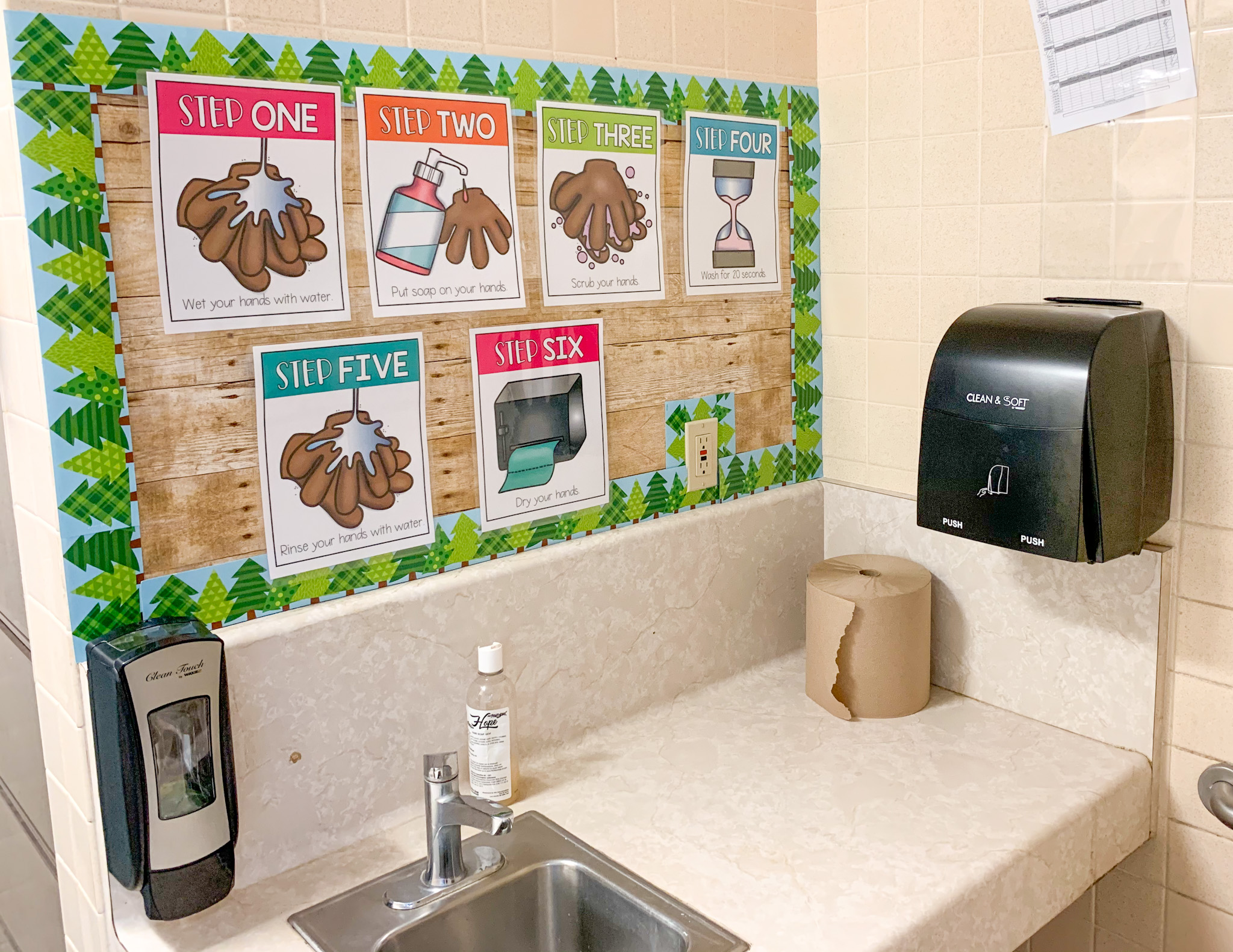 Here is one of the sinks in my classroom. 