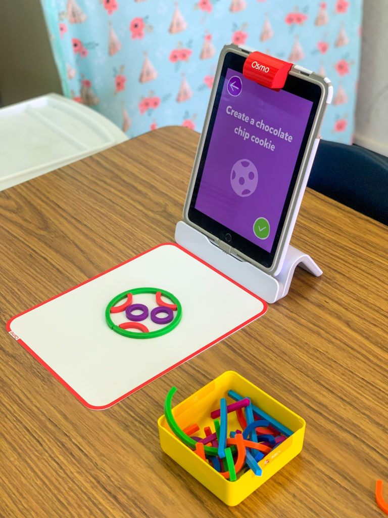 Here is my Osmo Center with the app and game Squiggle Magic.