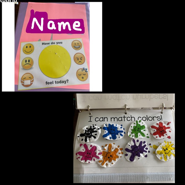 Each student has their own binder to work on each morning.