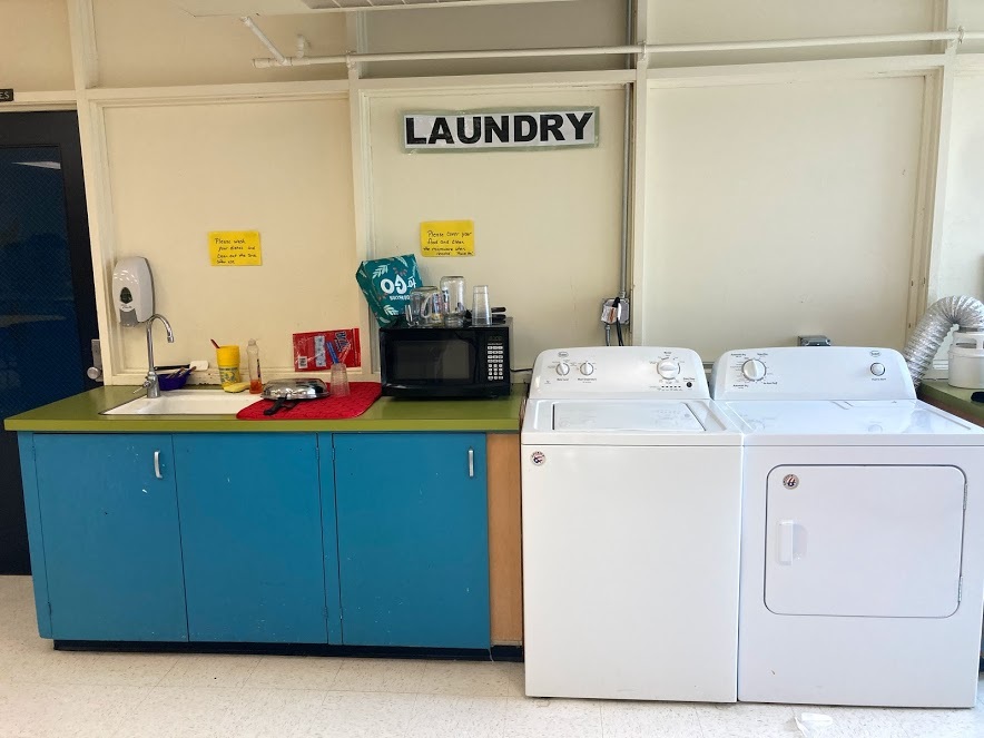 Having a washer & dryer helps us teach our students laundry skills.