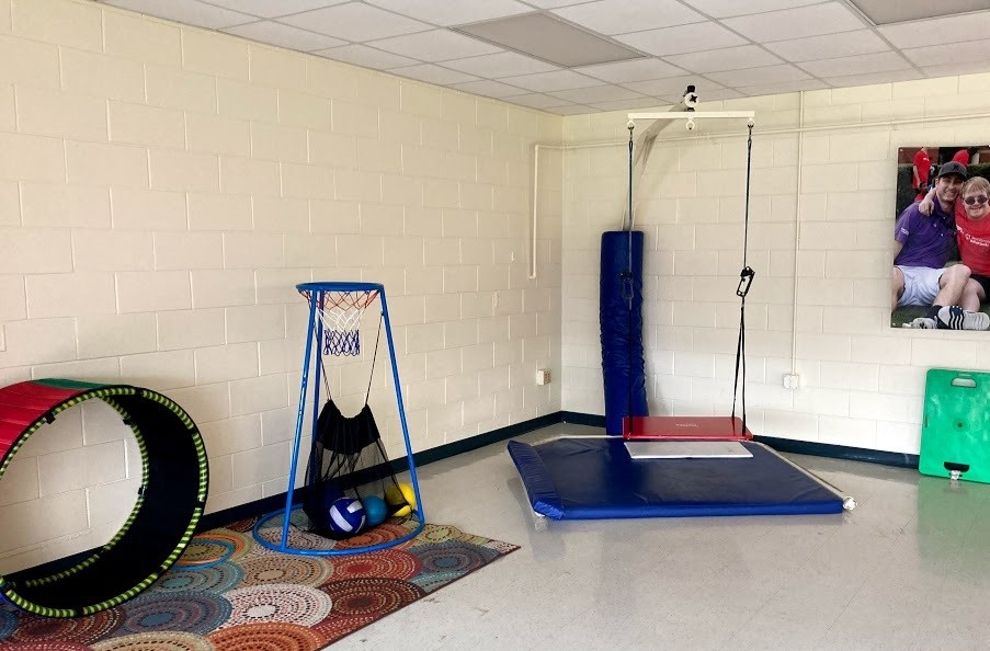 This is one of our sensory areas where the kids can take their movement breaks. 