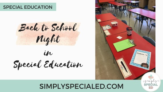 Back to School Night in Special Education Header