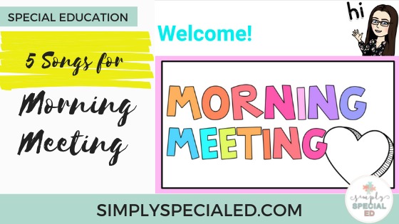This is the blog header for the blog titled 5 Songs for Morning Meeting