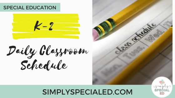 Blog header for K-2 Daily Classroom Schedule