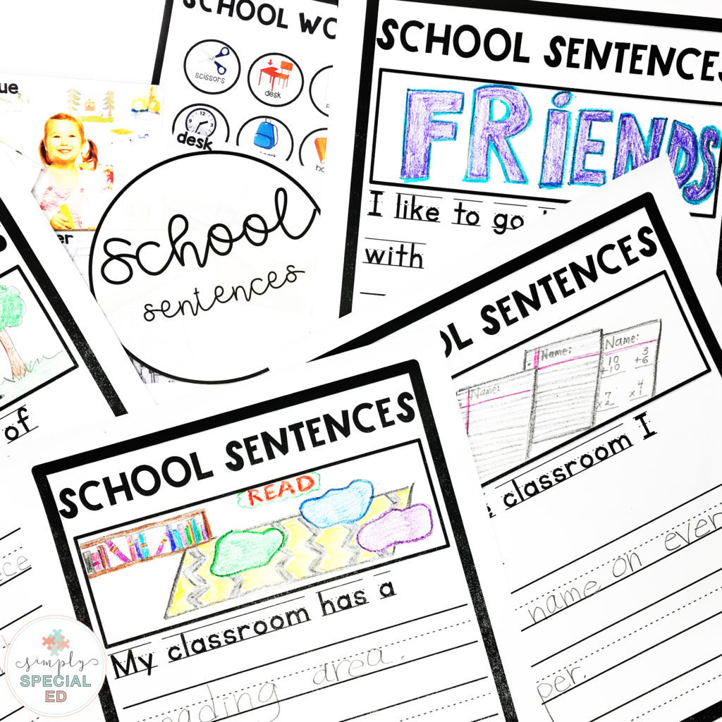 some of the vocabulary and school activities included in the first 10 days
