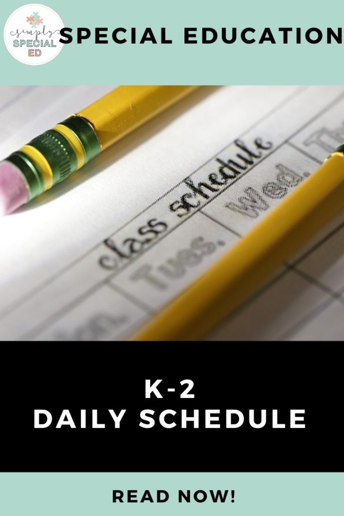 K-2 Classroom Schedule Pin