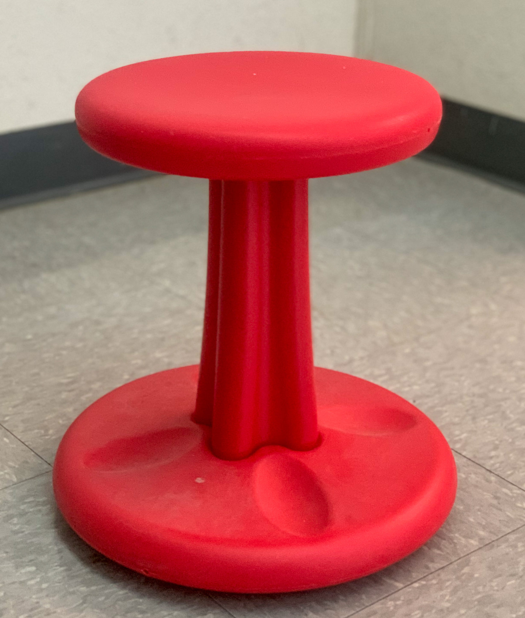 This is a photo of a wobble chair I use in my classroom.