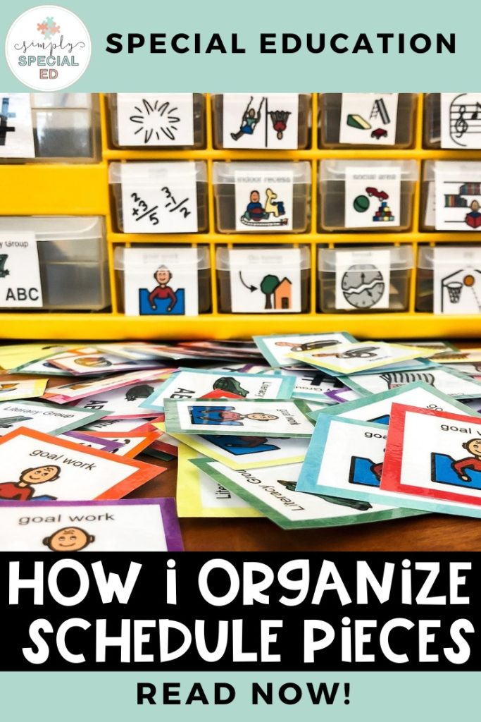 how I organize schedule pieces