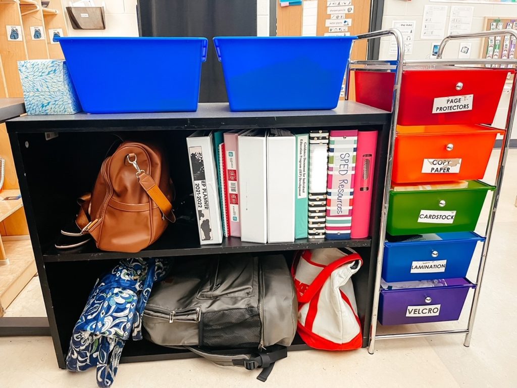 shelf next to my teacher desk