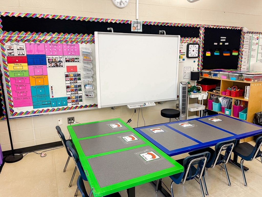 final product classroom set up
