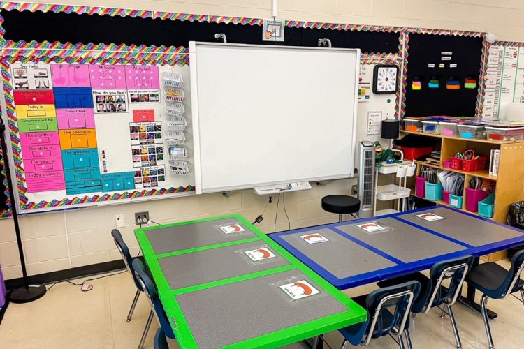 self contained classroom setup