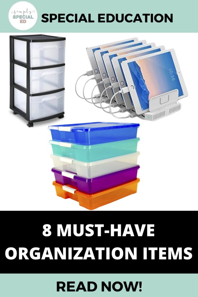 pinterest graphic about 8 must-have organization items