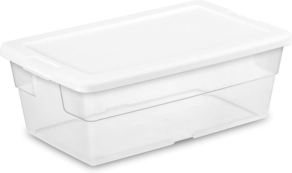 clear plastic storage bins with lids