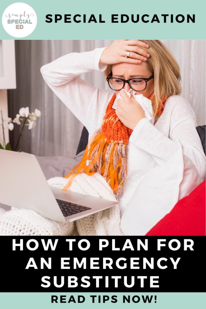 How to plan for an emergency substitute in special education. Complete winter sub plans make calling out sick easy! Just print and call out sick!