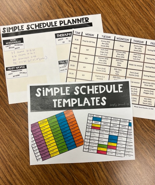 This is a picture of Simple Schedule Templates.
