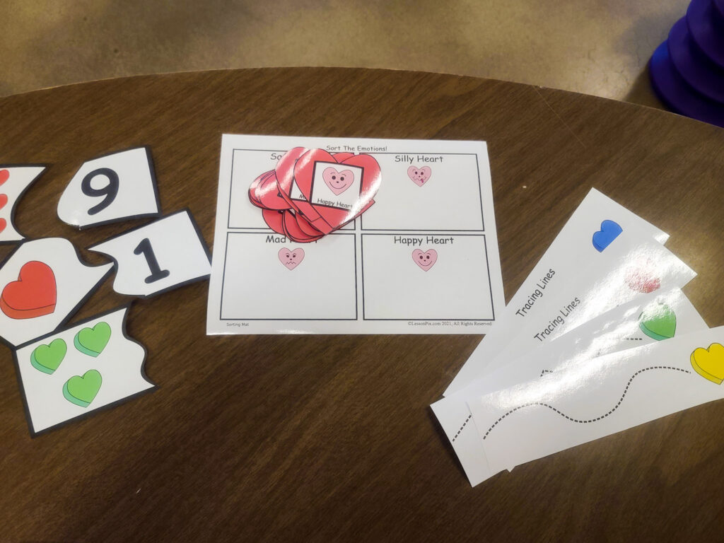 Image showing three heart themed activities.