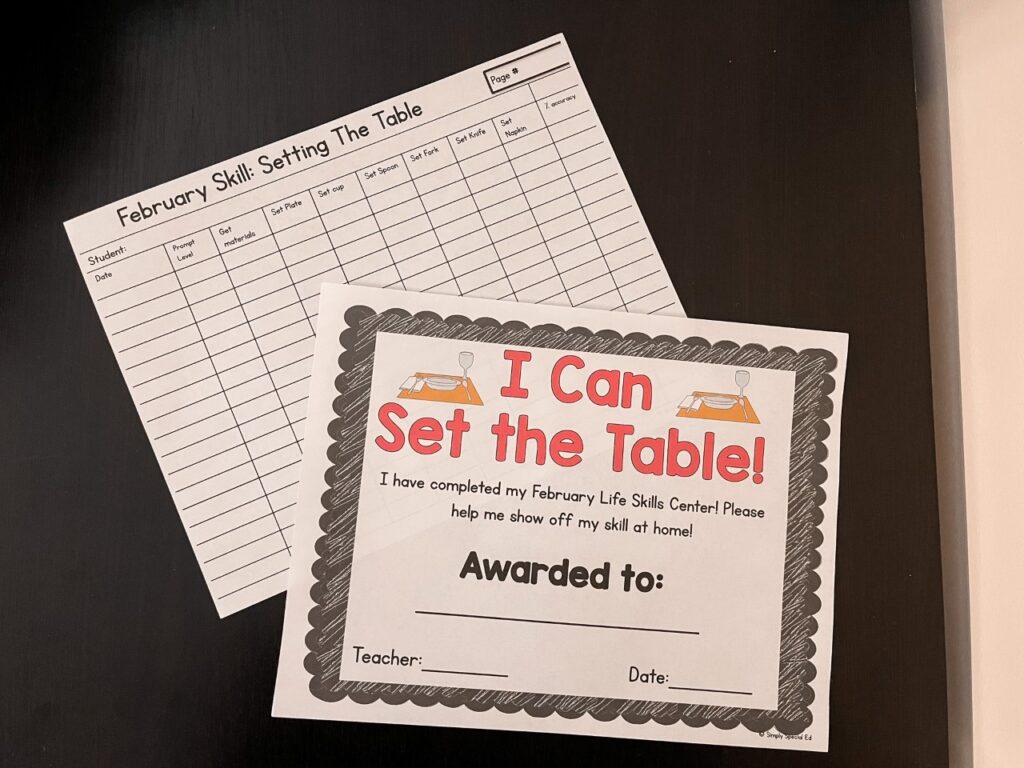 data sheet and award certificate