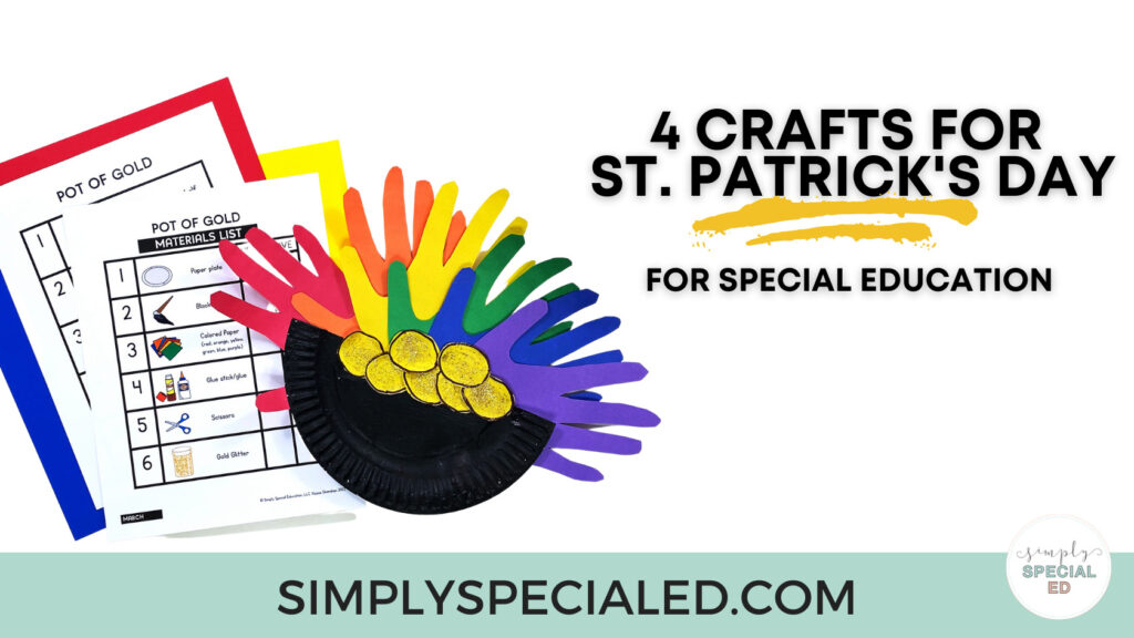 I used to spend many hours searching blogs and Pinterest for the perfect craft for each holiday, and then spend MORE hours adapting that craft, prepping an example, and creating visual directions so we could also work on student goals. I asked some other special education teachers and they were feeling the same exact way, and that is how Simple Crafts came to be. 