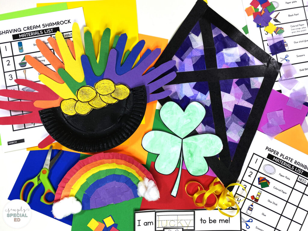 I used to spend many hours searching blogs and Pinterest for the perfect craft for each holiday, and then spend MORE hours adapting that craft, prepping an example, and creating visual directions so we could also work on student goals. I asked some other special education teachers and they were feeling the same exact way, and that is how Simple Crafts came to be. 