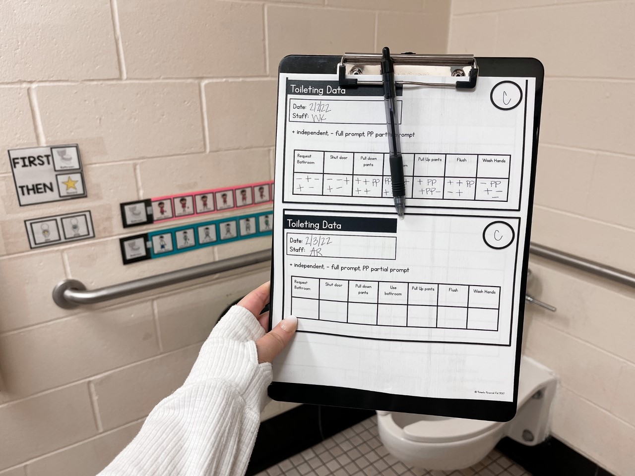 toileting data