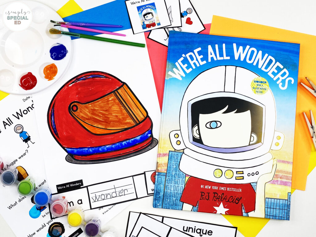 Let’s take a look at some activities included in the "We're All Wonders" Book Companion that are great to pair with this read aloud.