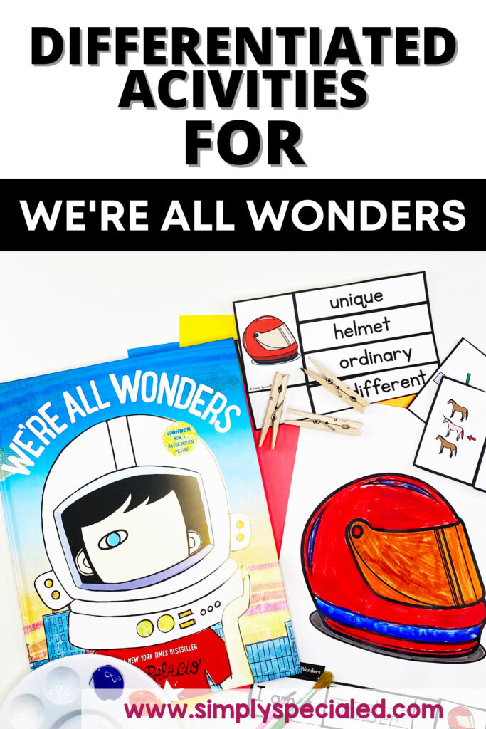 Let’s take a look at some activities included in the "We're All Wonders" Book Companion that are great to pair with this read aloud.