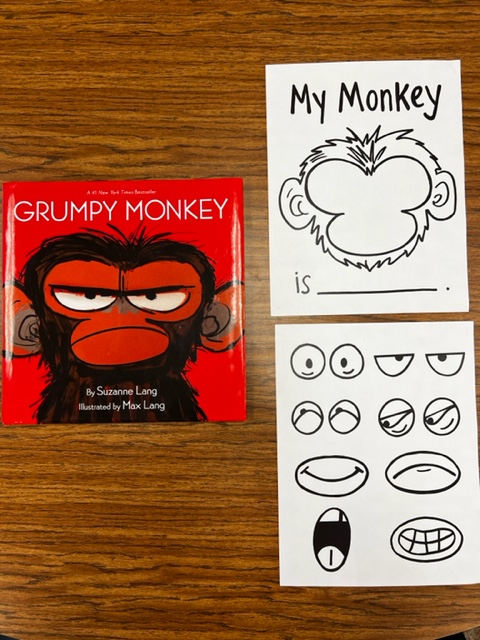 This is an image of Grumpy Monkey book and book companion.