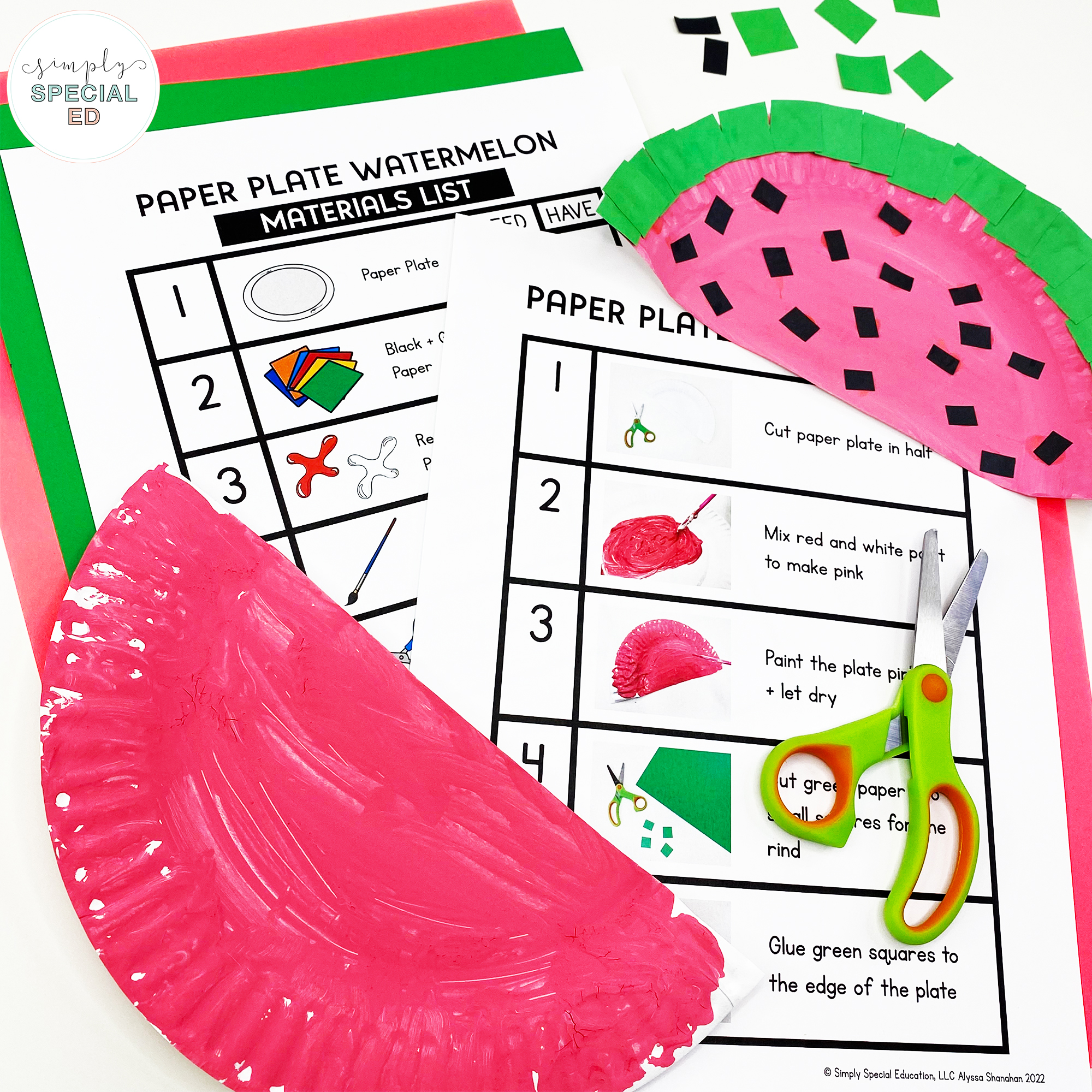 The best part about Summer Visual Crafts is the real picture step by step directions! This makes this resource SO easy to prep!