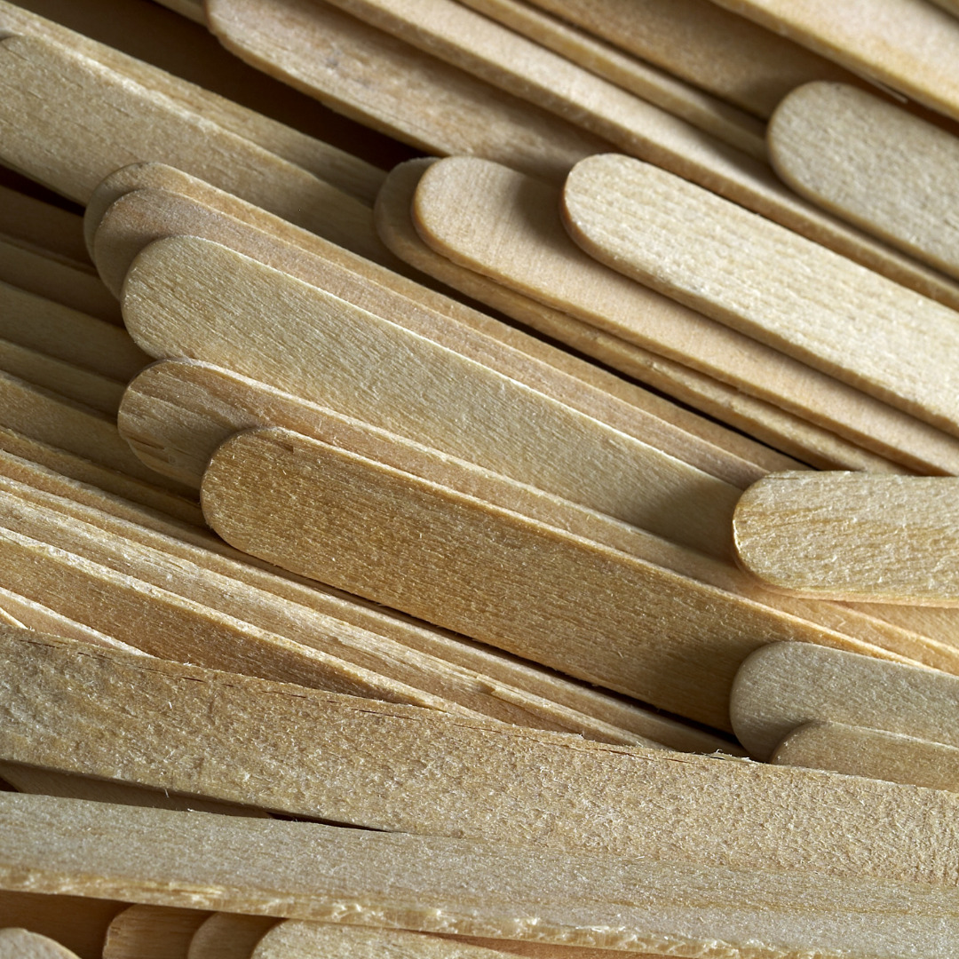 popsicle sticks in a pile