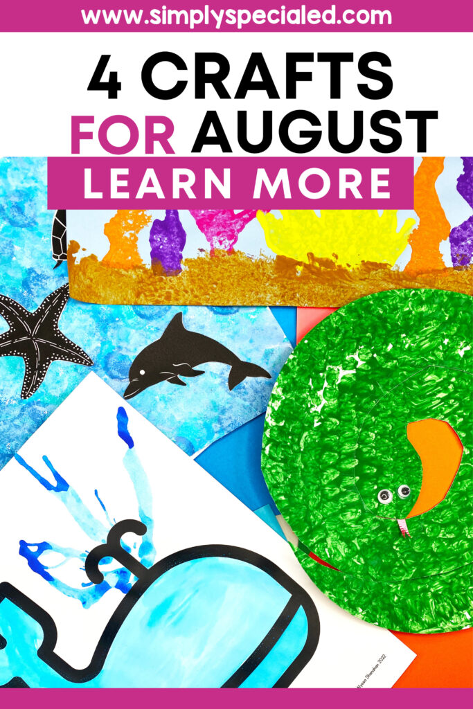 This August I have curated the perfect 4 ocean visual crafts in order to make craft time more efficient for teachers!
