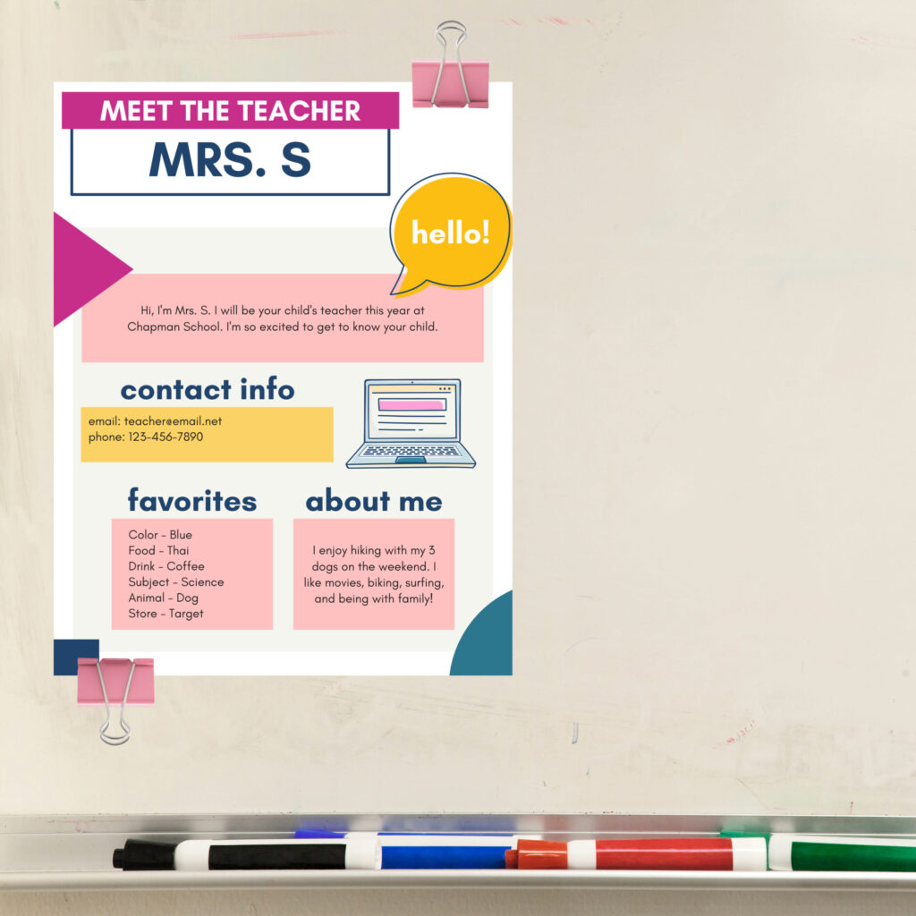 Meet the teacher in your self-contained classroom can look a little different than usual- here's some tips and a free download.