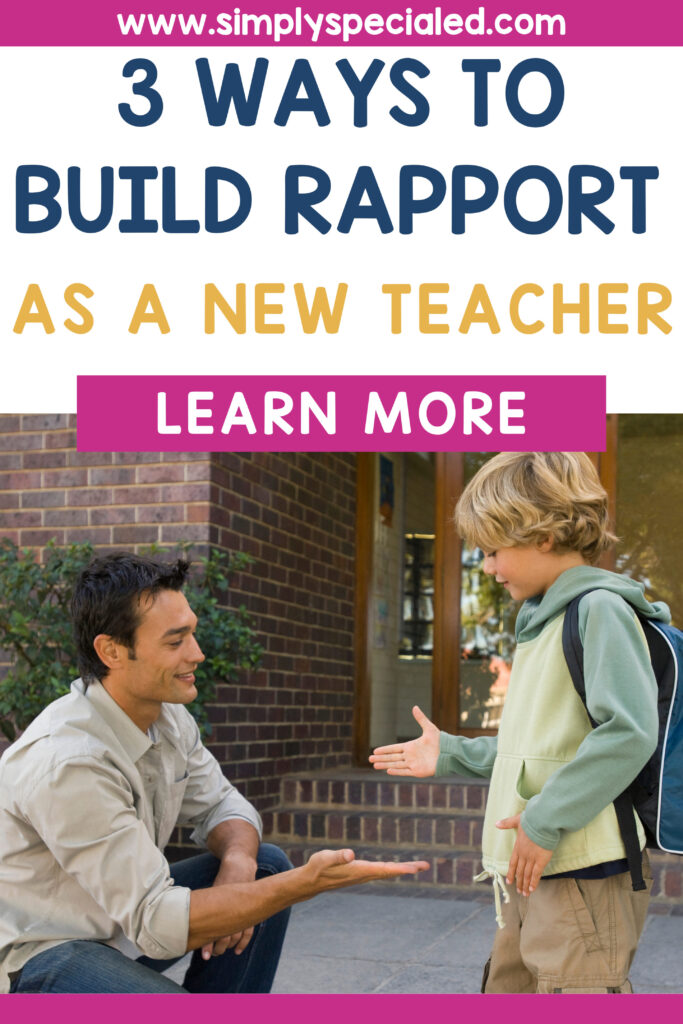 pinterest pin-3 ways to build good rapport as a new teacher