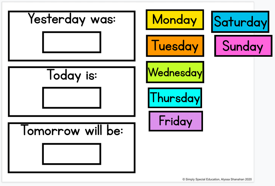 morning meeting calendar activities