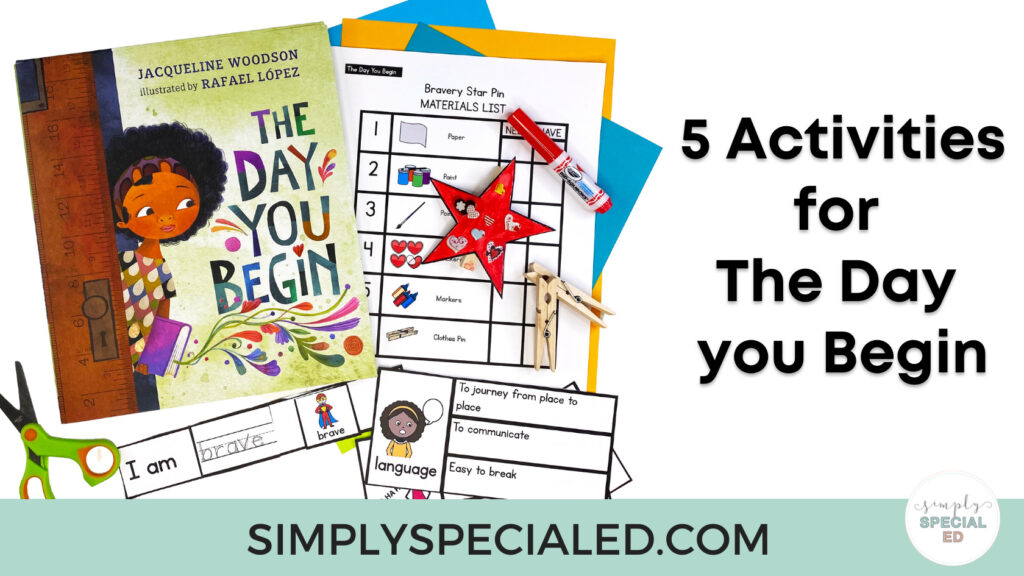 Let’s take a look at some activities included in the The Day you Begin Book Companion that are great to pair with this read aloud. 