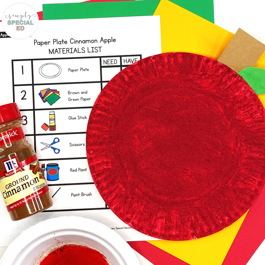 Let’s take a look at some adapted activities included in the Applesauce Day Book Companion that are great to pair with this read aloud. 