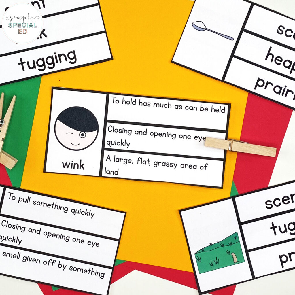 Let’s take a look at some adapted activities included in the Applesauce Day Book Companion that are great to pair with this read aloud. 