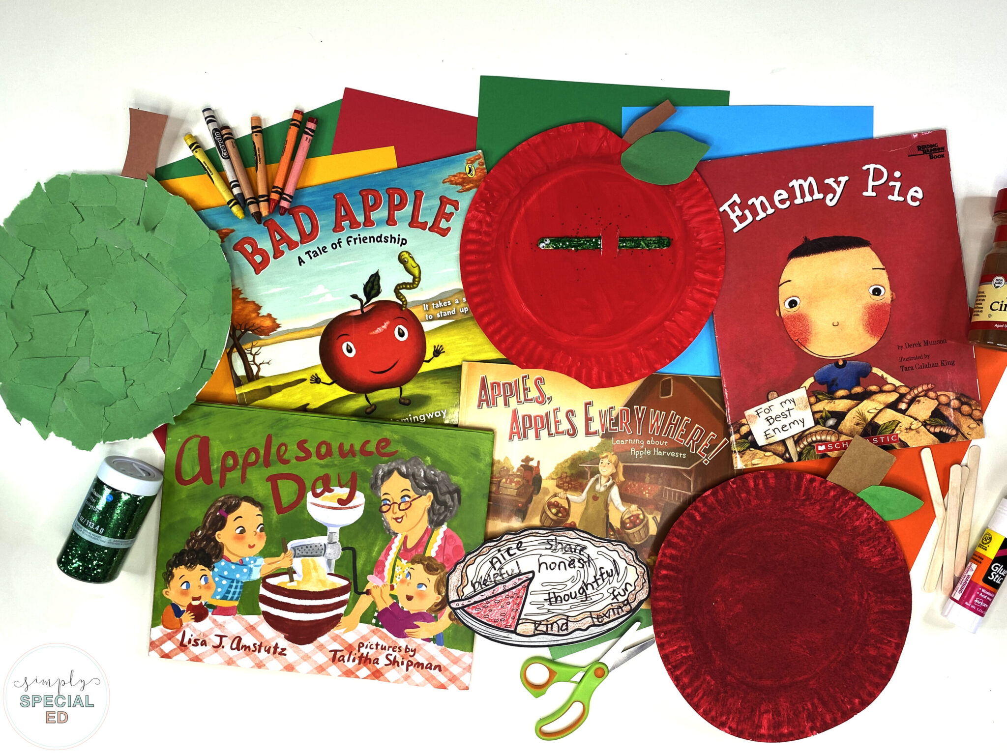 Here’s a look inside the best book companions for an Apple unit in self-contained special education classrooms.