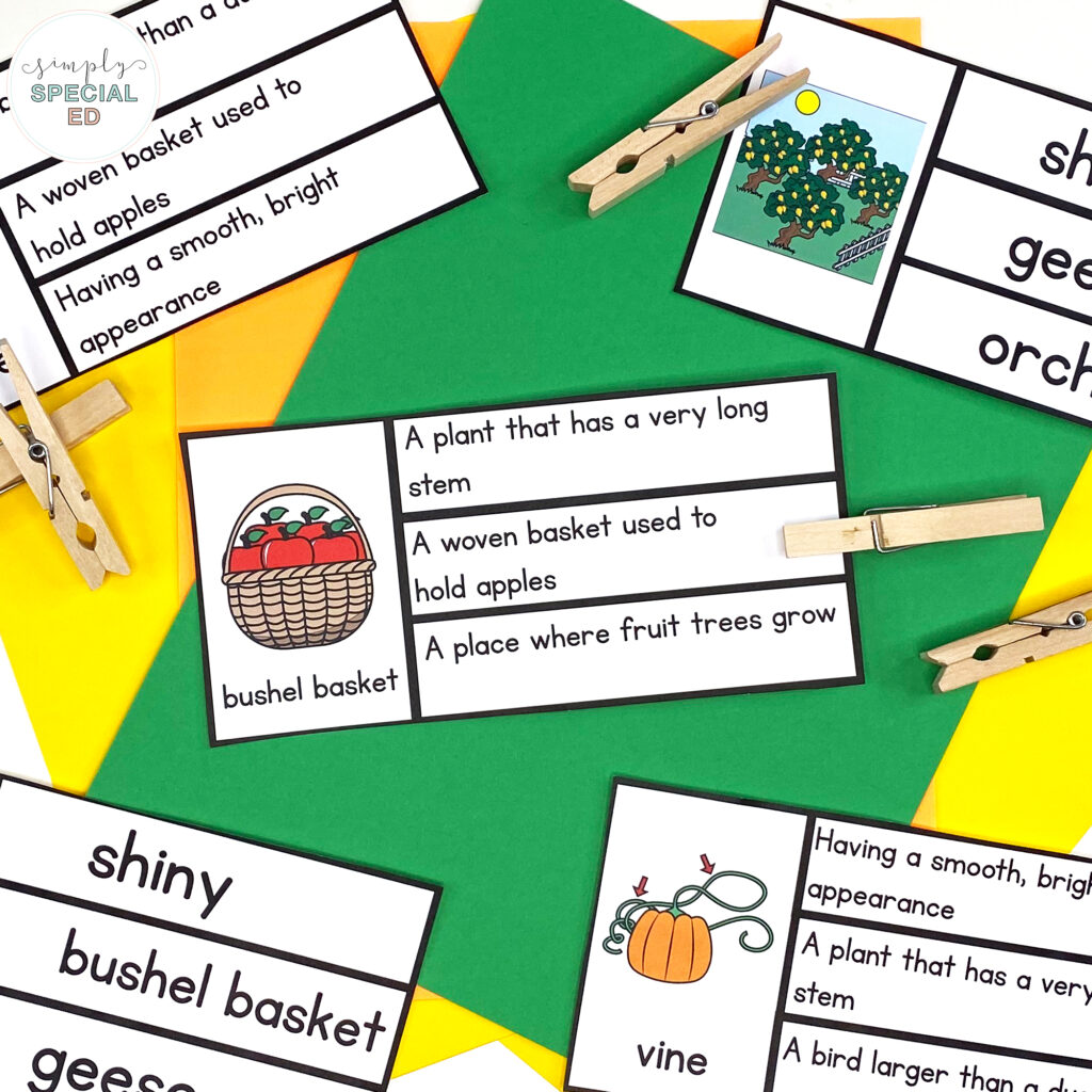 Let’s take a look at some activities included in the Apples and Pumpkins Book Companion that are great to pair with this read aloud. 