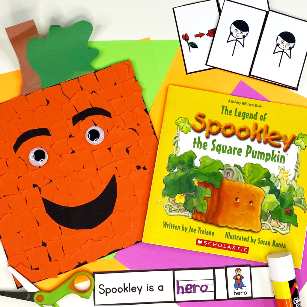 Let’s take a look at some activities included in the Spookley The Square Pumpkin Book Companion that are great to pair with this read aloud. 