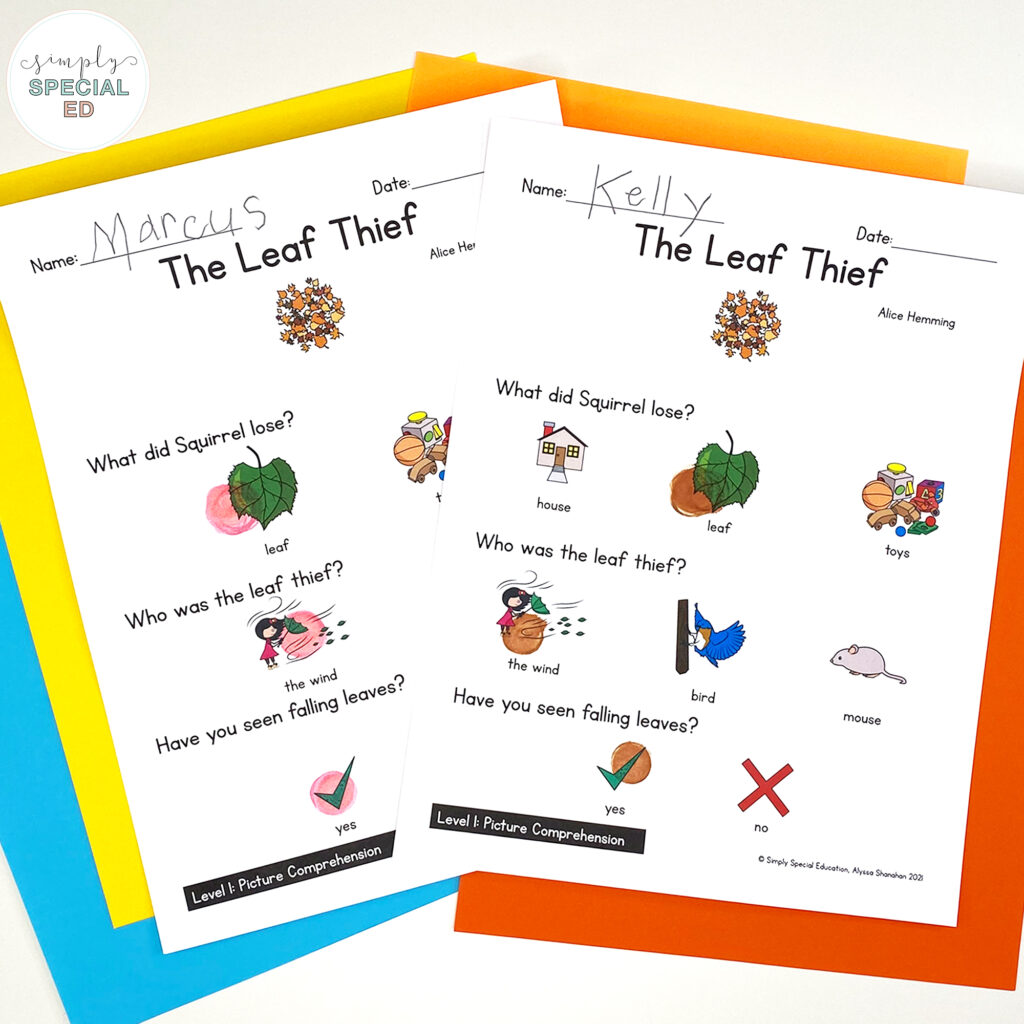 Let’s take a look at some activities included in The Leaf Thief Book Companion that are great to pair with this read aloud. 