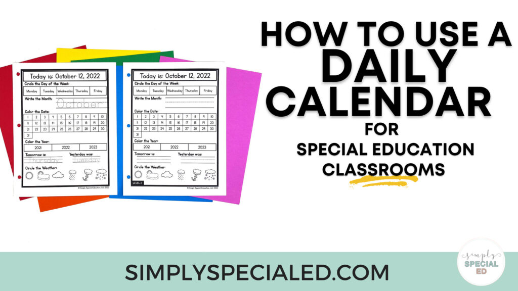 Daily Calendar Worksheets are a great way to review the calendar routine with your students at their own level and check for understanding.