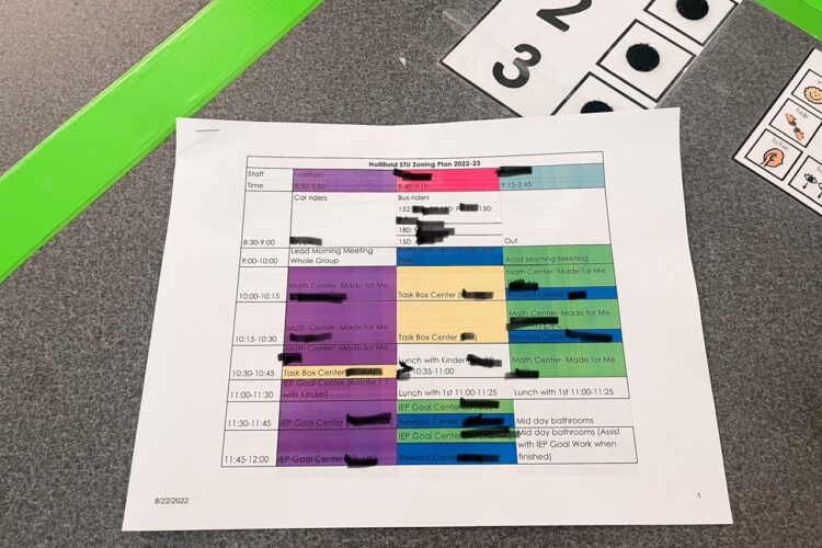 zoning plan classroom schedule
